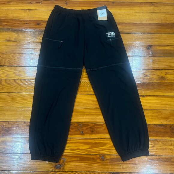 Supreme x The North Face Convertible Sweatpant Zip Off Black Men's Small NWT